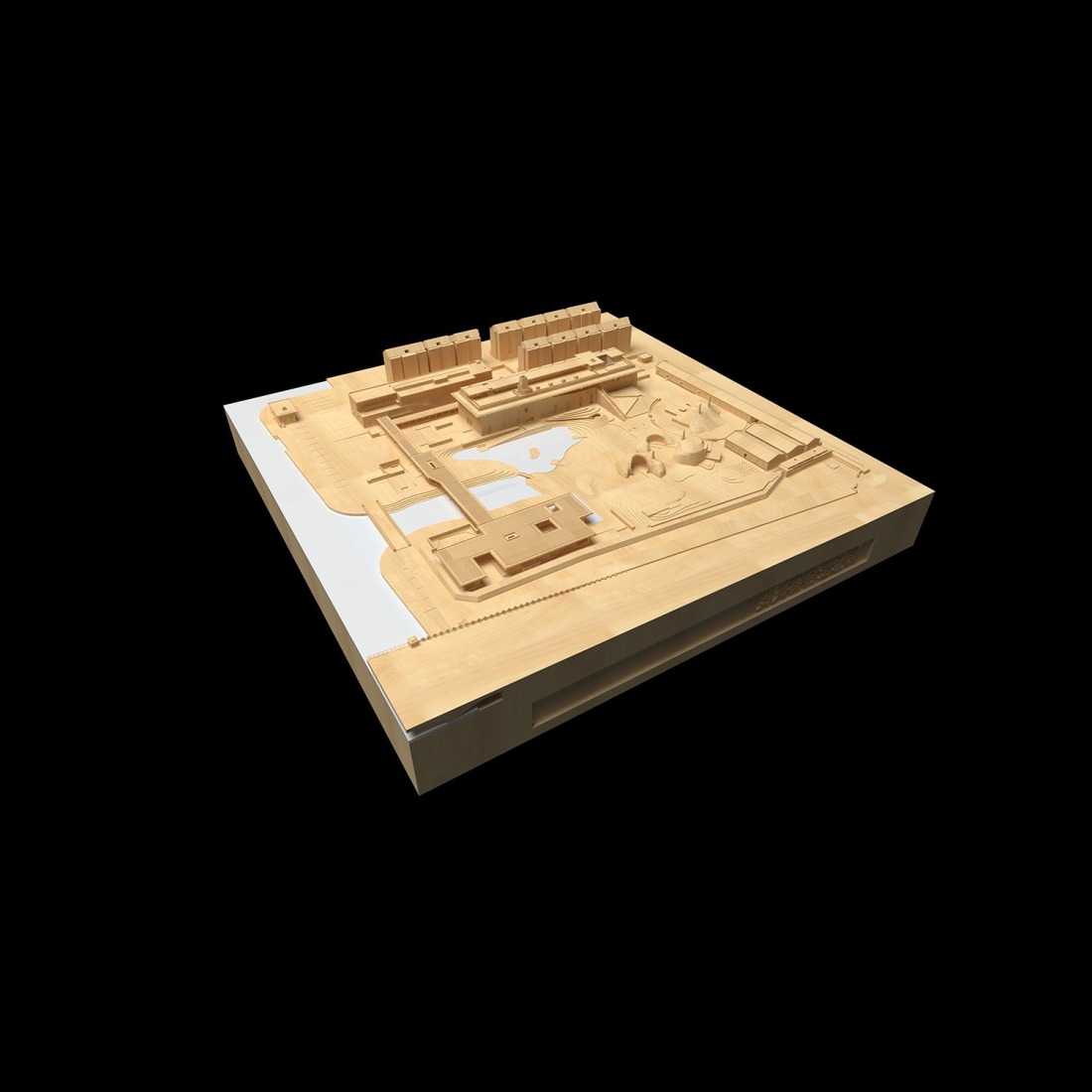 Maqueta. Museo y parque, ruinas del horno imperial de Suzhou por Jiakun Architects.