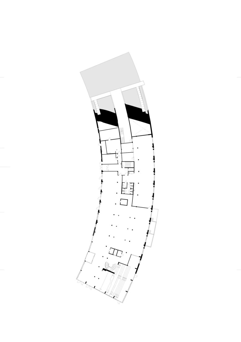Plano de planta sótano. «Lakehouse Wendelstrand» por Snøhetta.