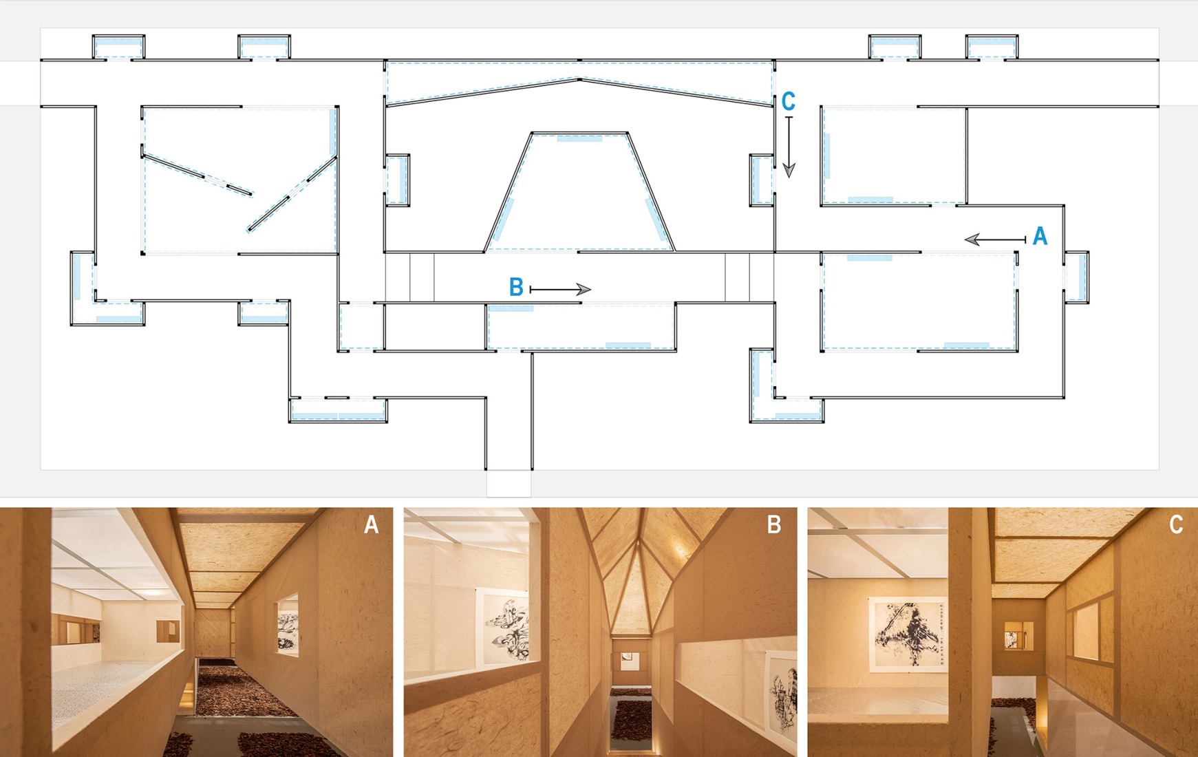 Plan views. Garden for the eyes by c+d studio.