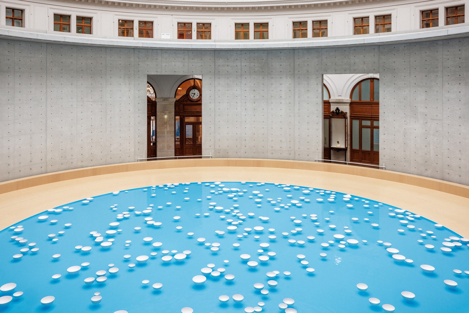 Clinamen by Céleste Boursier-Mougenot. Photograph courtesy of Bourse de Commerce—Pinault Collection.