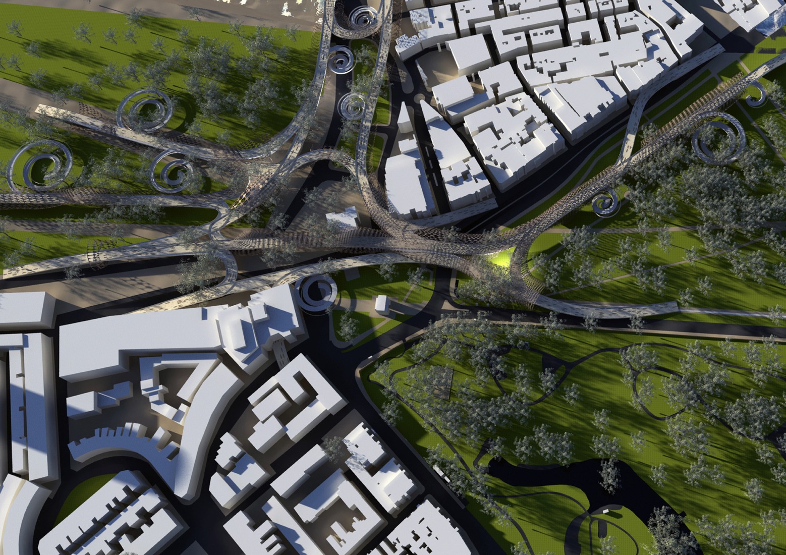 Proposal of A Highline for Hyde Park. Courtesy of Dave Edwards.