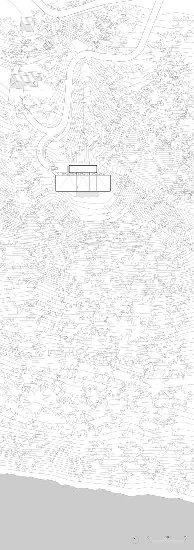 Site plan. Discovery Bay House by Dekleva Gregoric Architects.