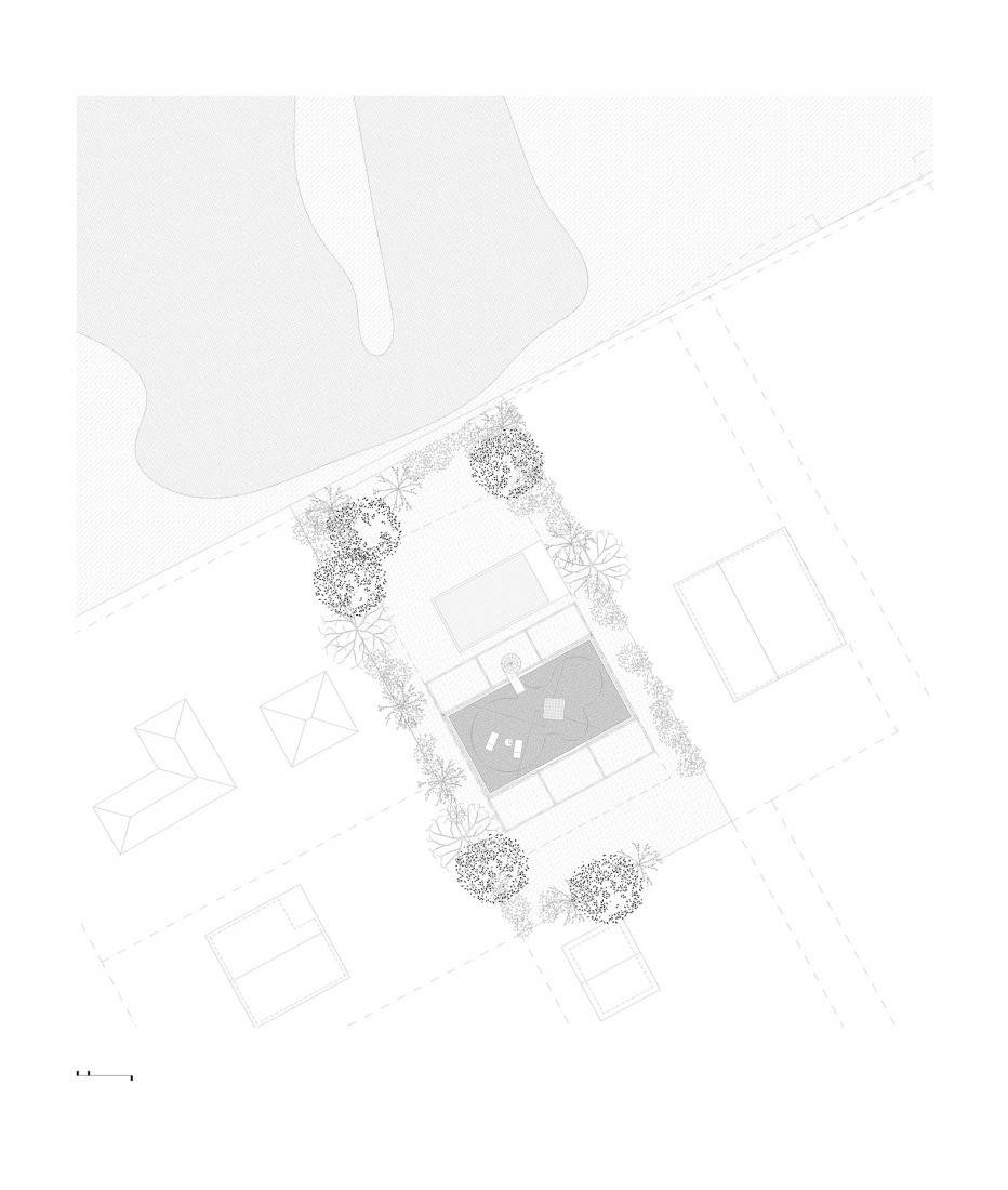 Situation Plan. Twin Holiday Home by építész stúdió.
