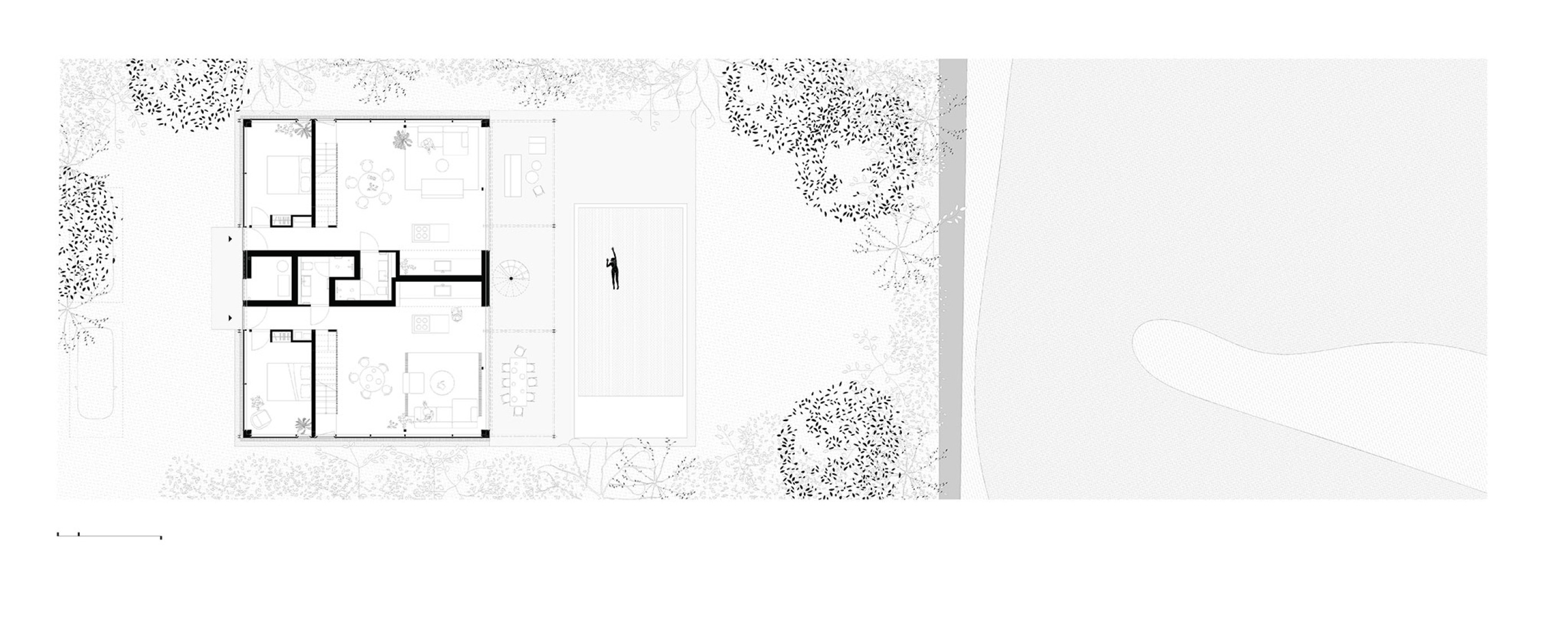 Ground floor. Twin Holiday Home by építész stúdió.