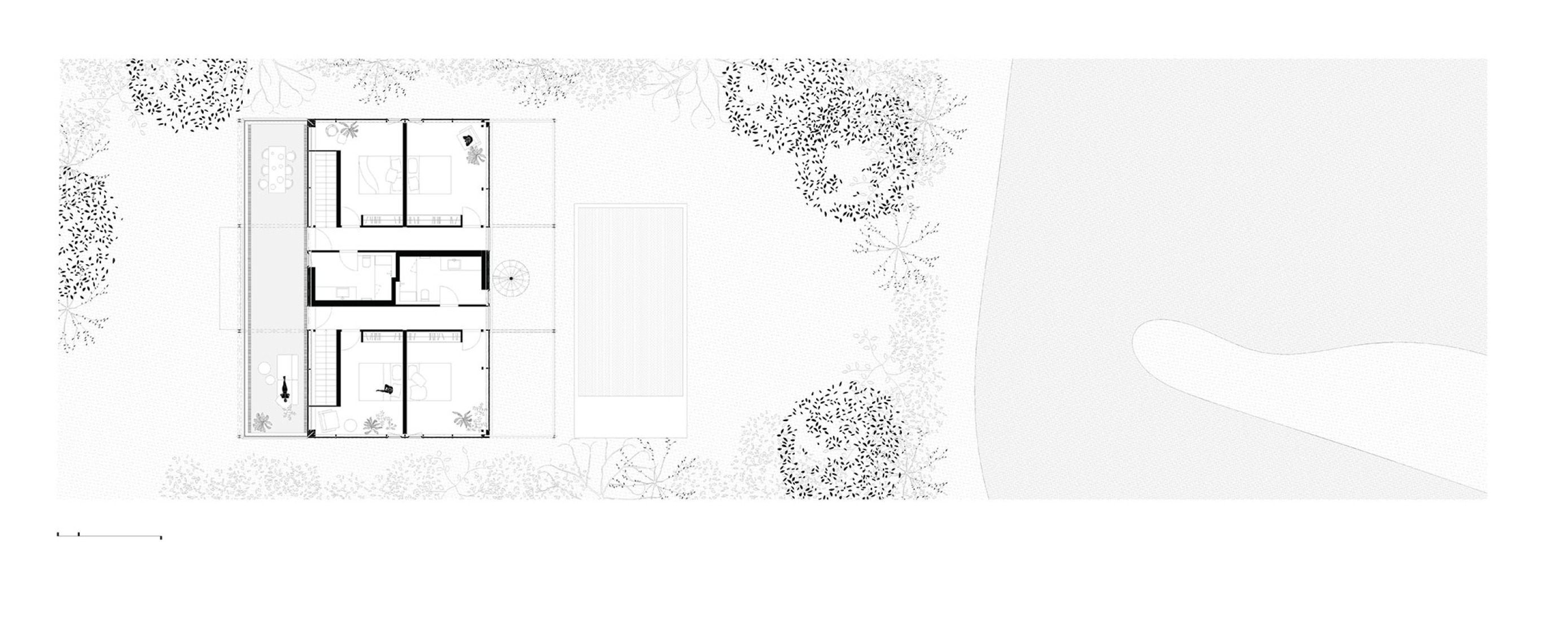 First floor. Twin Holiday Home by építész stúdió.