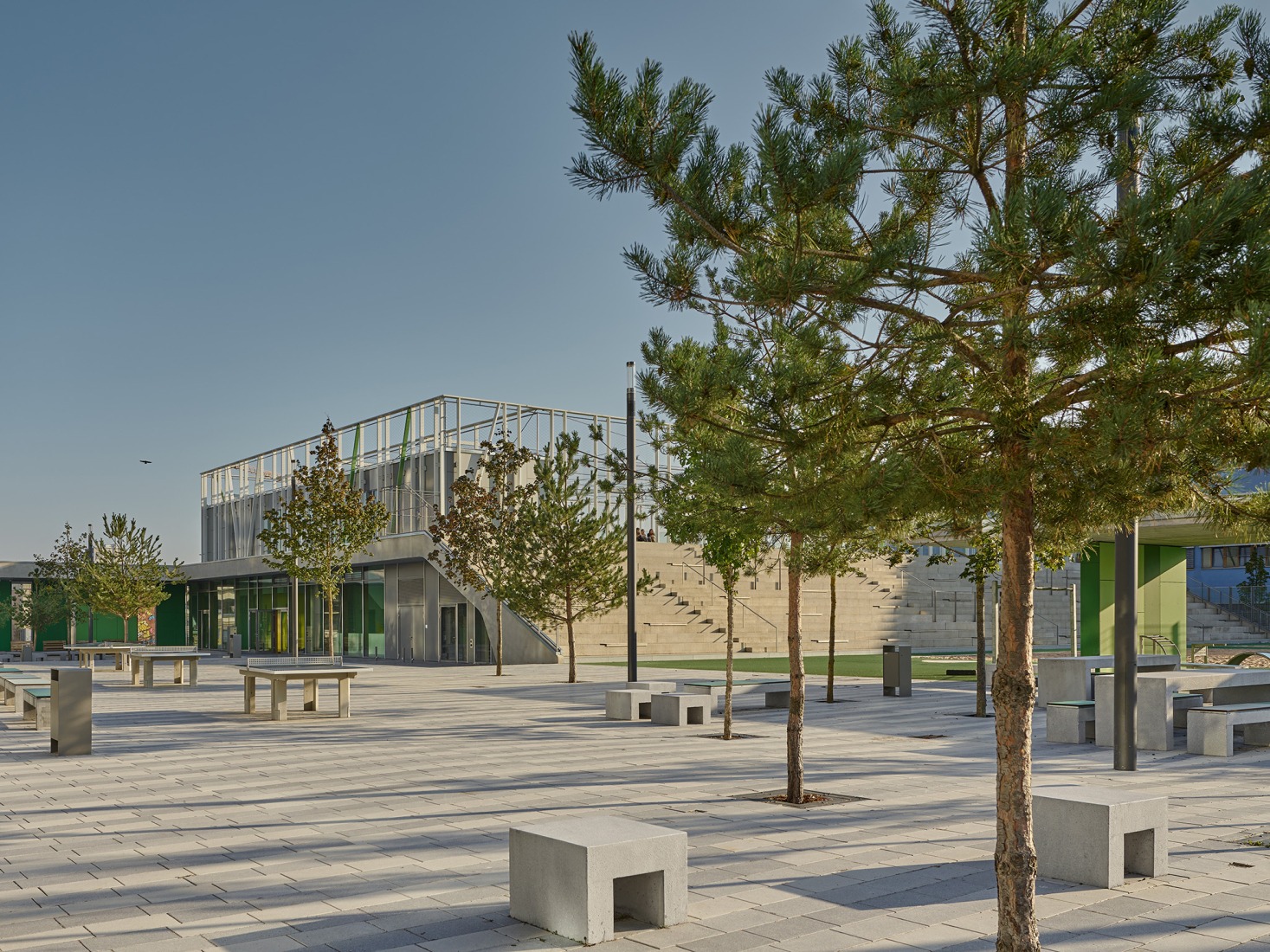 Municipal Thomas Mann High School by h4a Gessert + Randecker Architekten. Photograph by Zooey Braun.