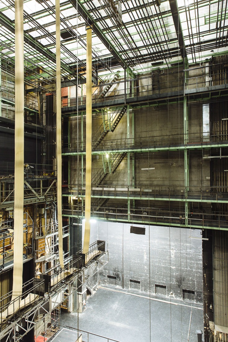 Escenario durante la reconstrucción, 2019 © Florian Waadt y Nikolas Hagele / Ciudad de Augsburgo.