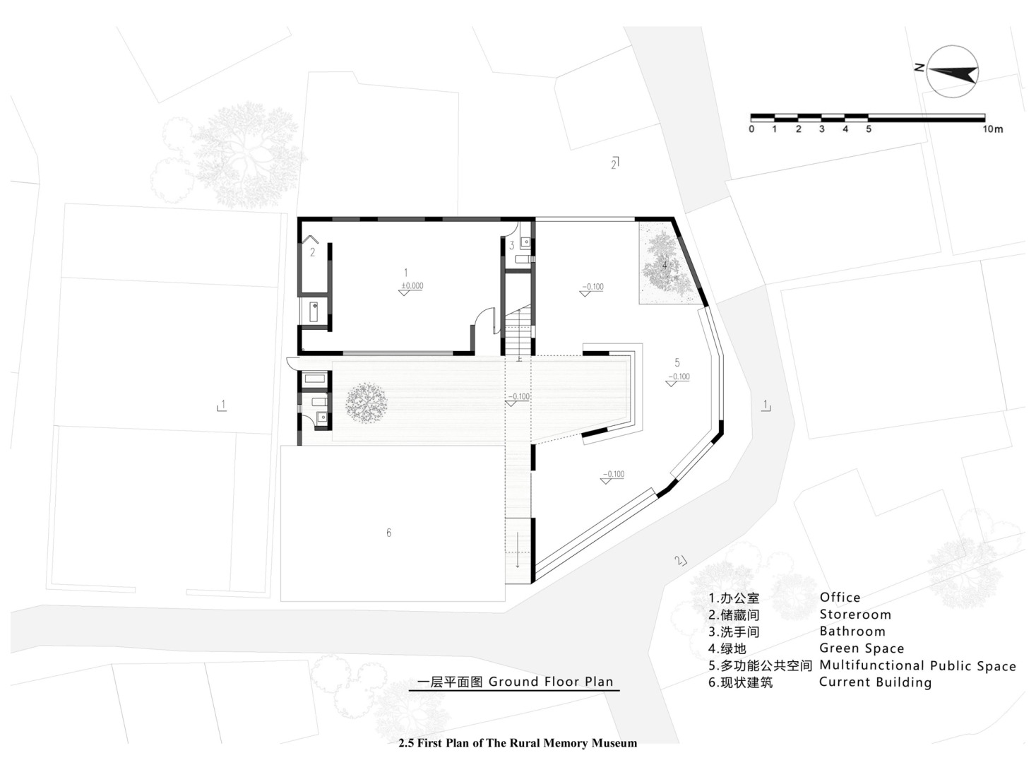 Ground floor plan. FW JI· The Rural Memory Museum by IARA.