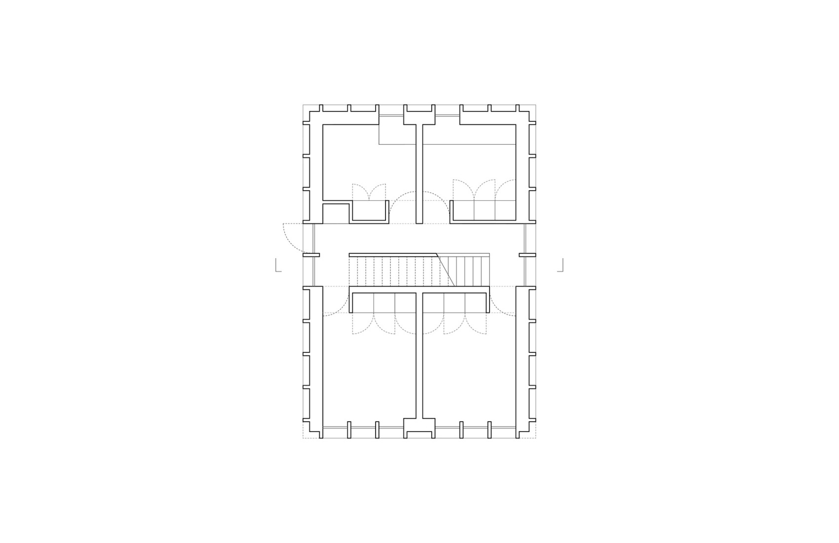 First floor plan. Ravine House by Kolman Boye Architects.