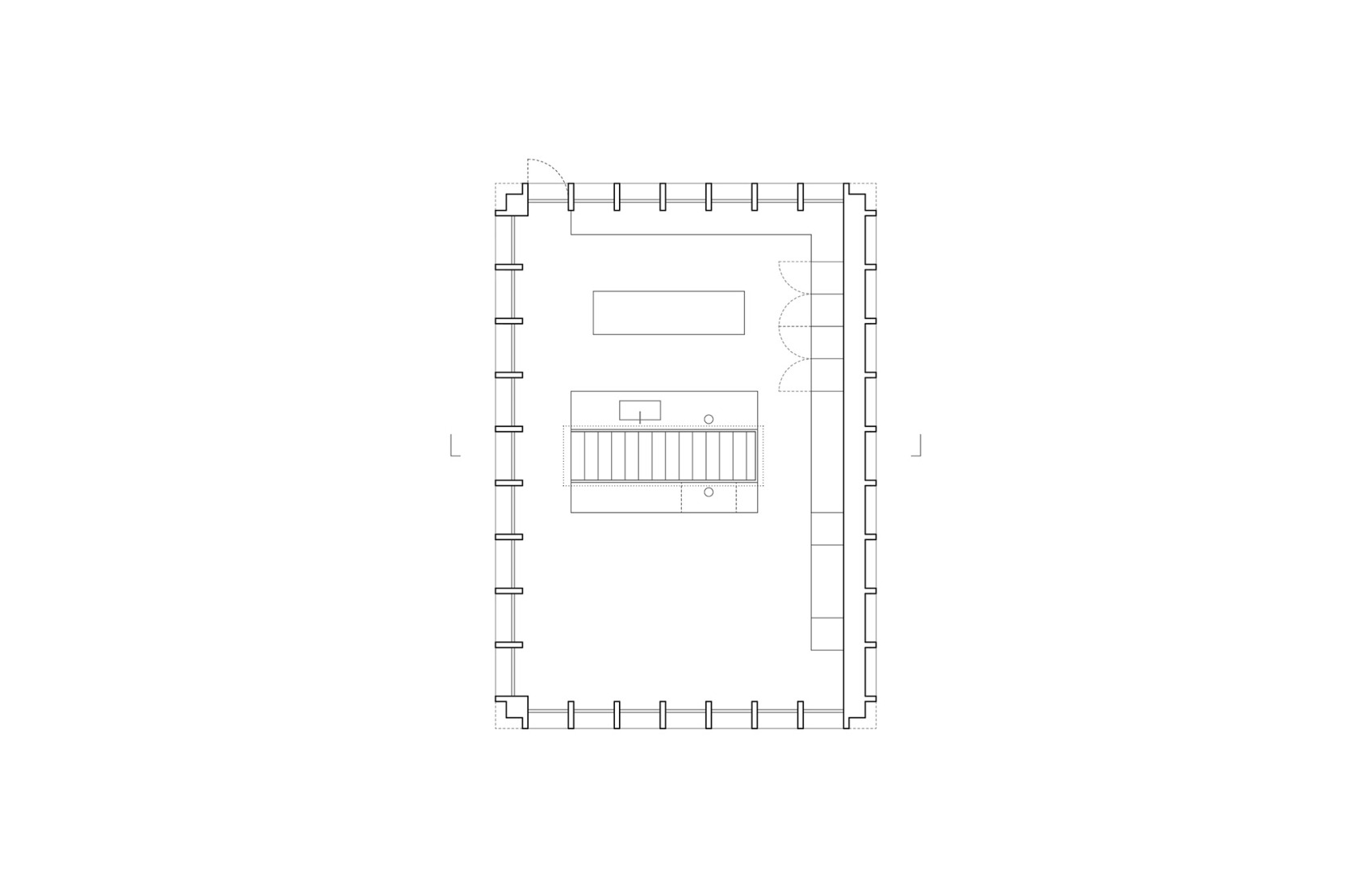 Second floor plan. Ravine House by Kolman Boye Architects.