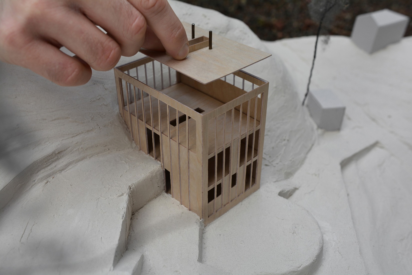 Model. Ravine House by Kolman Boye Architects.