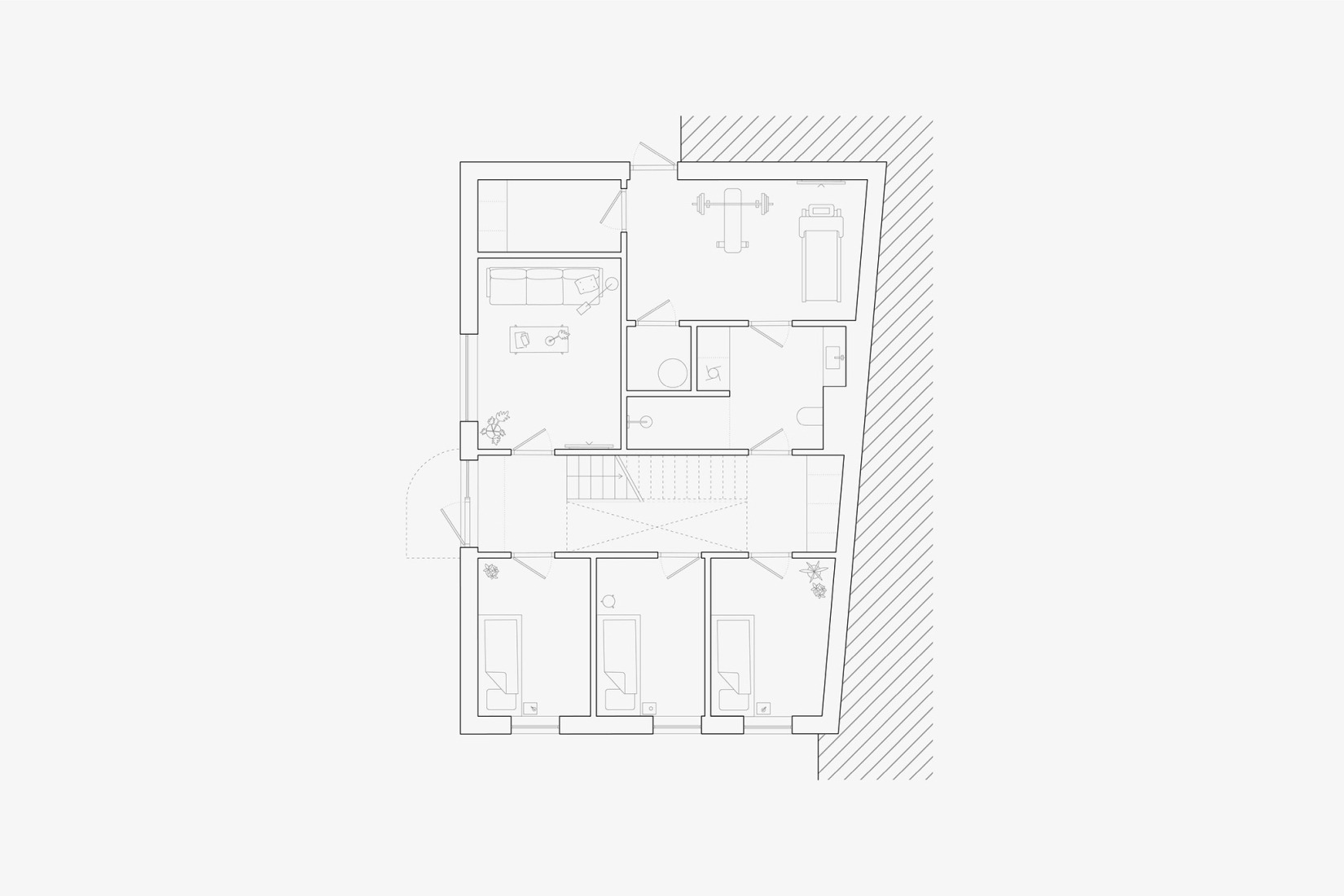 Plano de planta baja. Casa en Nøtterøy por KOHT.