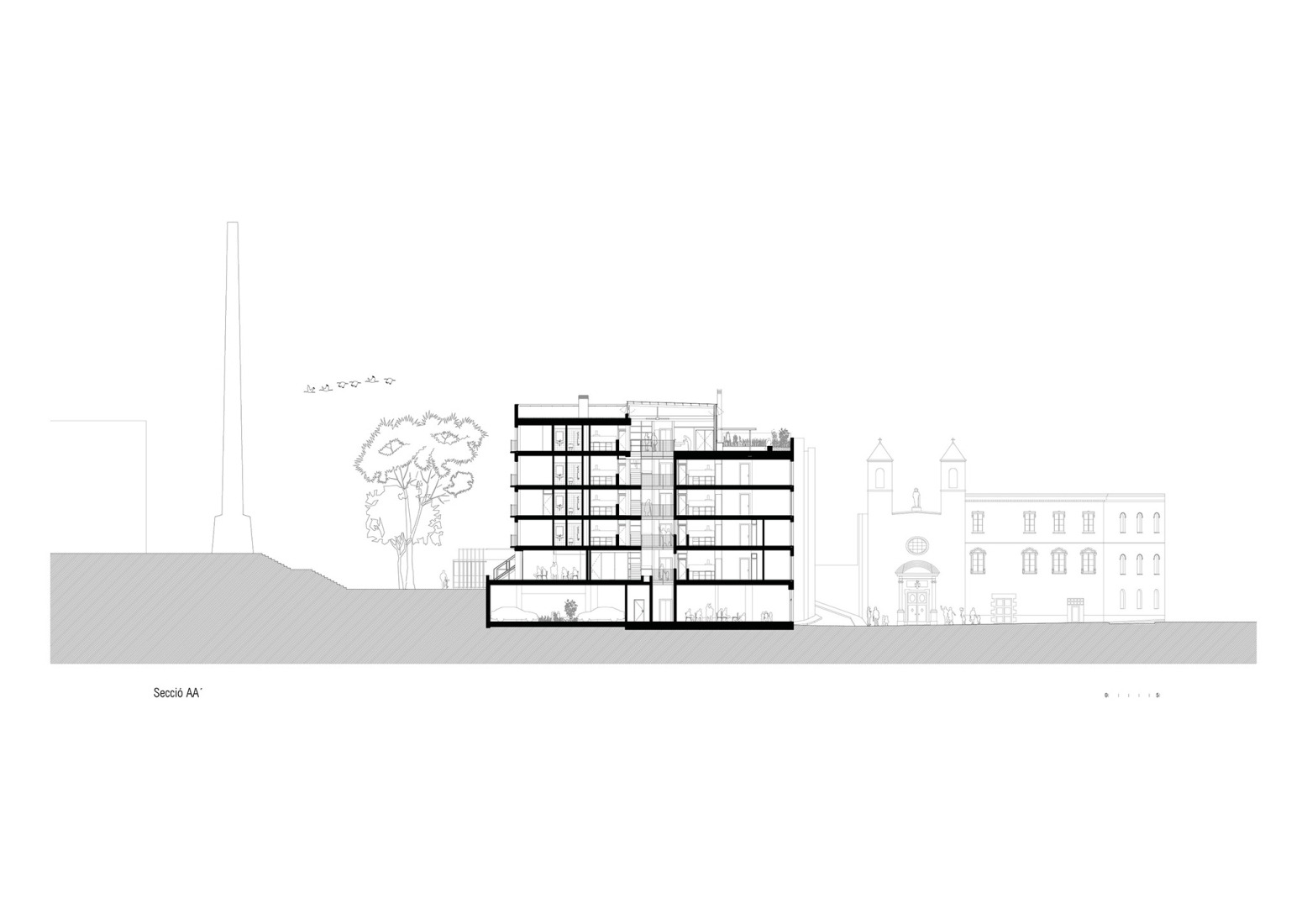 Section AA. La Raval by Lacol. Section AA. La Raval by Lacol.