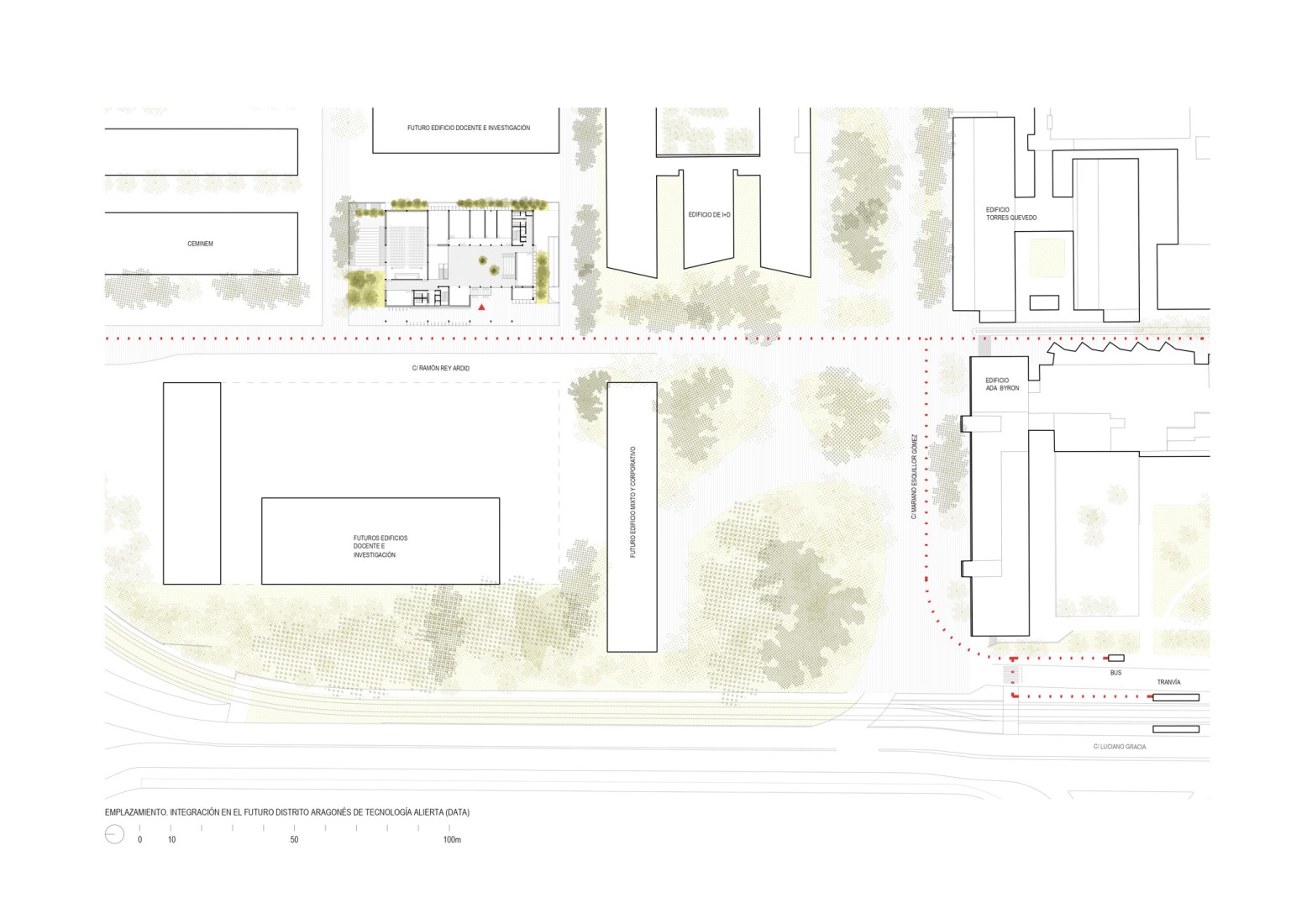 Plano de situación. "Ágora Verde" por Magén Arquitectos.  Plano de situación. "Ágora Verde" por Magén Arquitectos.