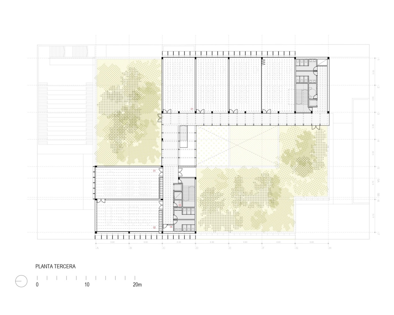 Plano de planta segunda. "Ágora Verde" por Magén Arquitectos.  Plano de planta segunda. "Ágora Verde" por Magén Arquitectos.