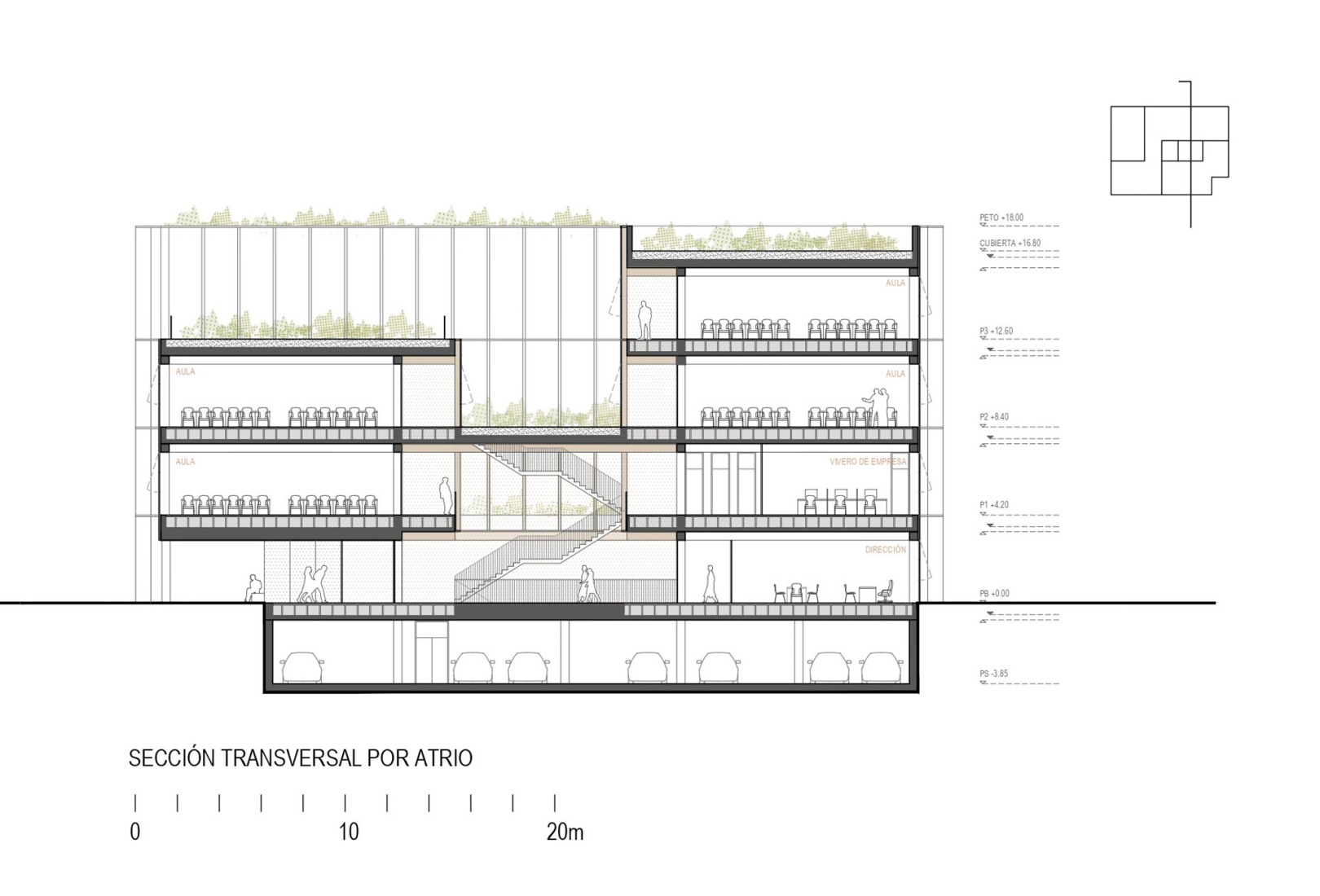 Sección. "Ágora Verde" por Magén Arquitectos.  Sección. "Ágora Verde" por Magén Arquitectos.