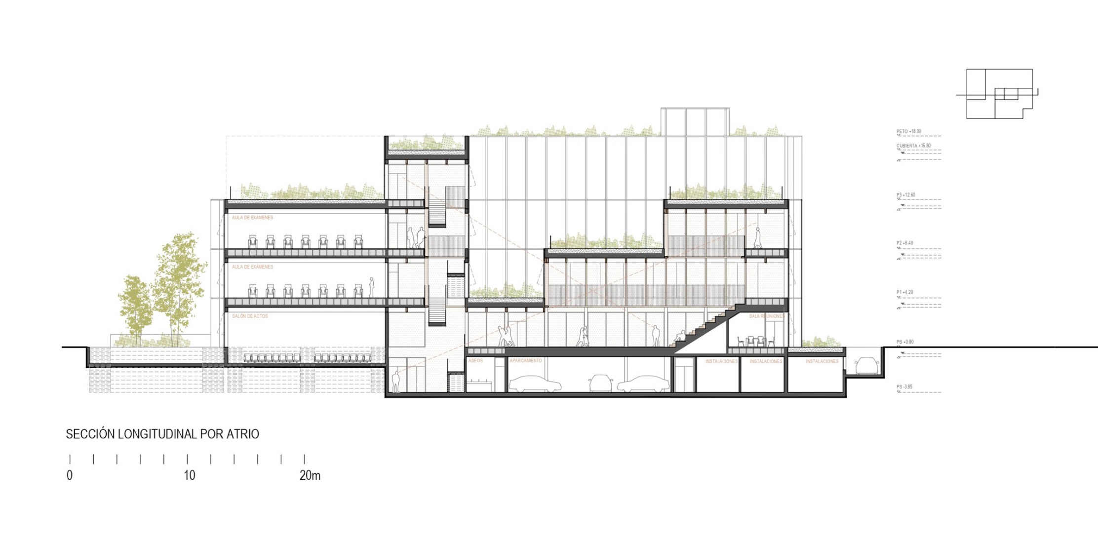 Sección. "Ágora Verde" por Magén Arquitectos.  Sección. "Ágora Verde" por Magén Arquitectos.