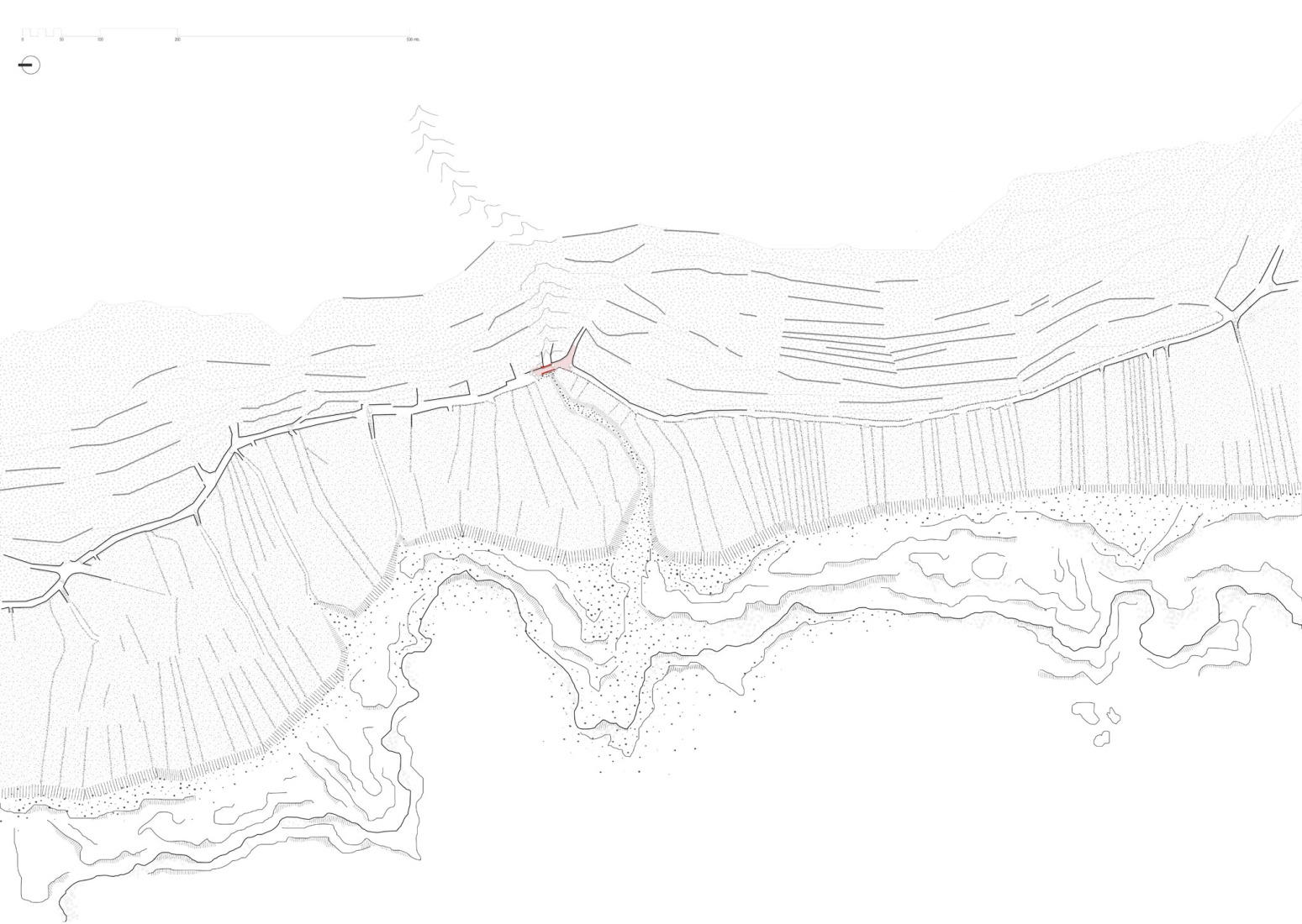 Plano de situación. Acondicionamiento del Puente del río Villar por María Fandiño Iglesias.