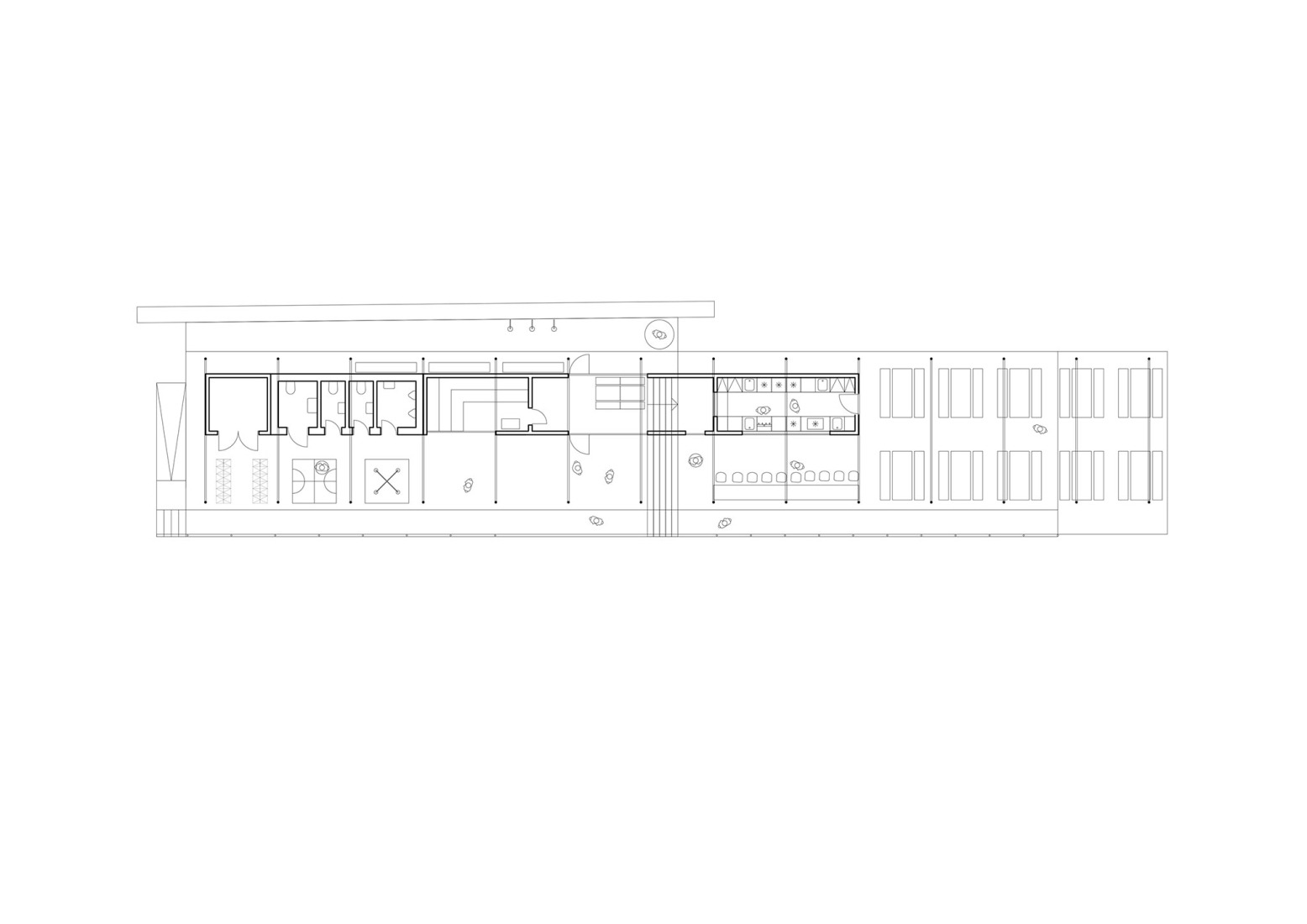 Ground floor plan. Forest Pool by Mjölk architekti + Marie Vondráková.