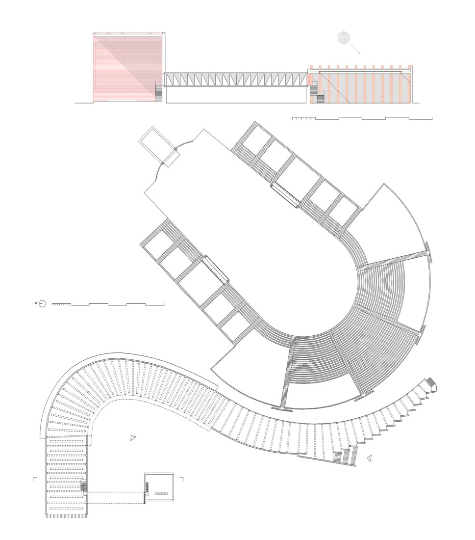 José de Coca Leicher, Pabellón de la Pipa and large arena. Image by José de Coca Leicher. José de Coca Leicher, Pabellón de la Pipa and large arena. Image by José de Coca Leicher.