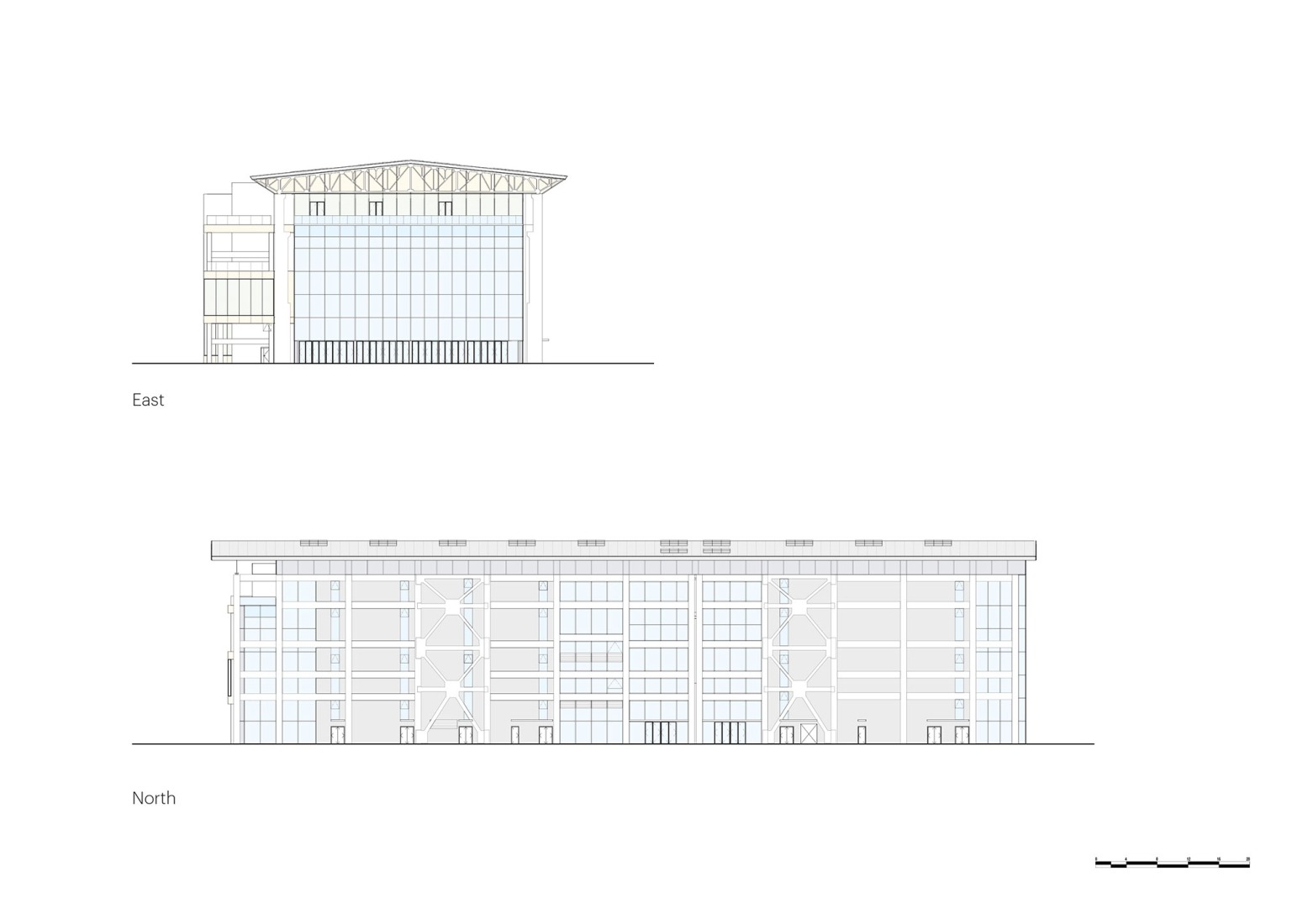 Alzados. GATE M West Bund Dream Center por MVRDV.