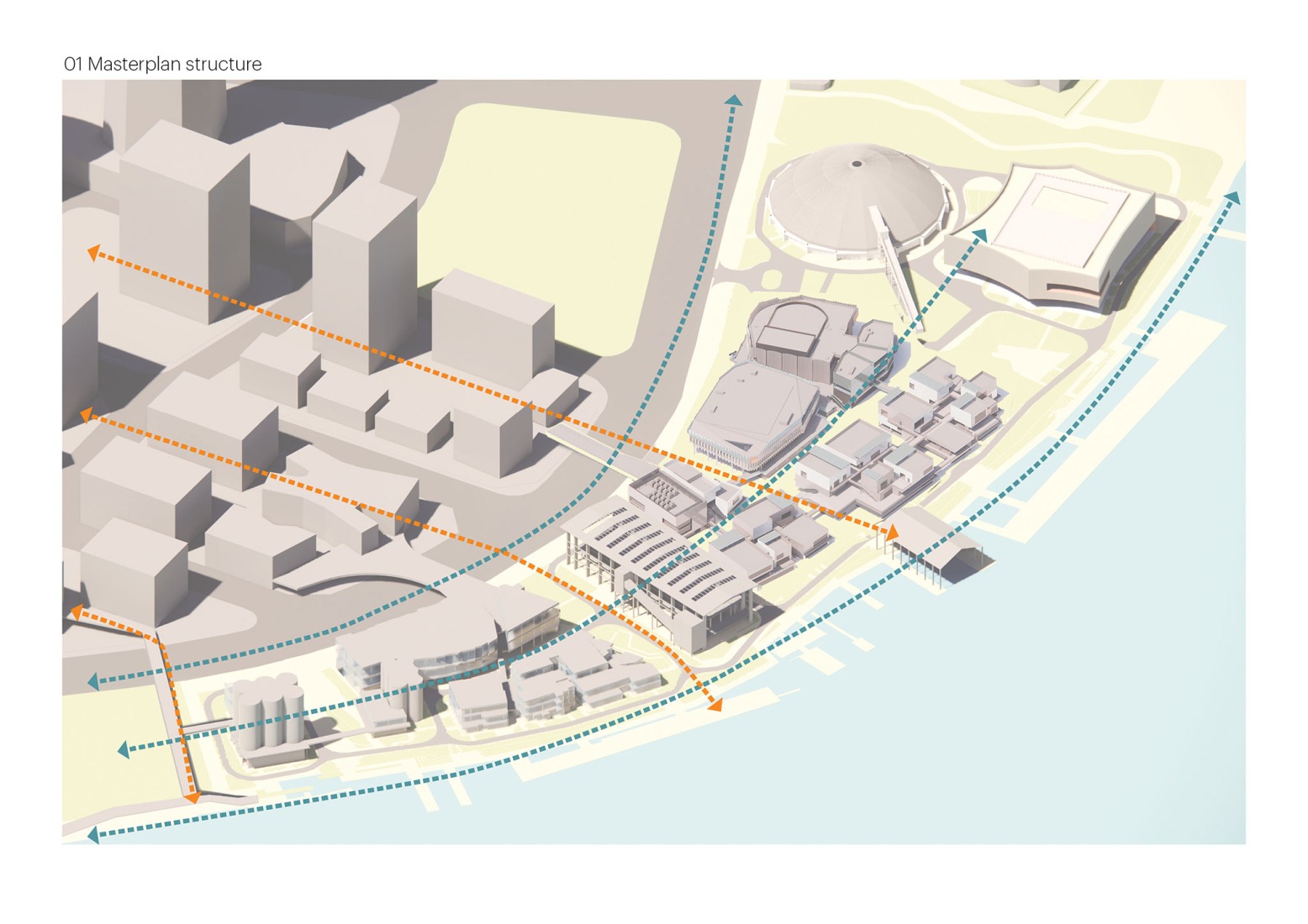 Desarrollo del proyecto. GATE M West Bund Dream Center por MVRDV.