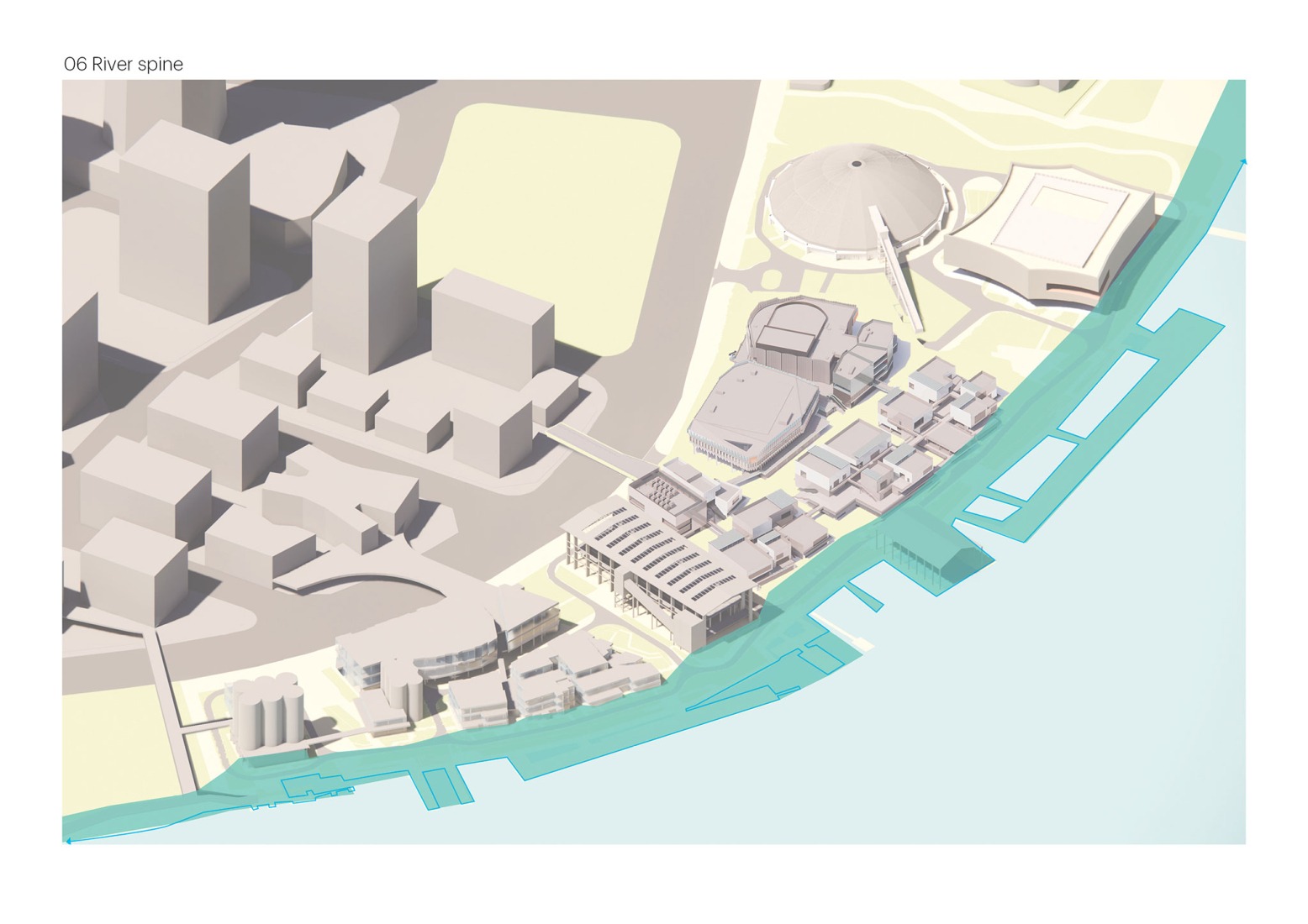Desarrollo del proyecto. GATE M West Bund Dream Center por MVRDV.