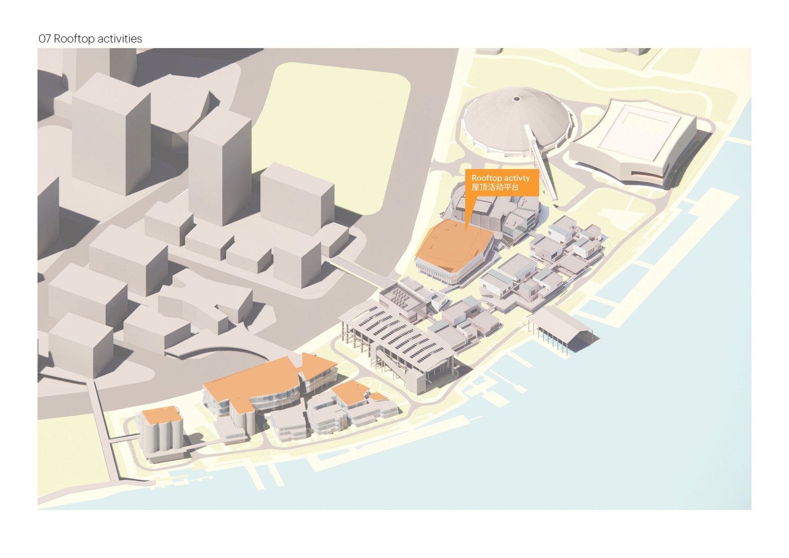 Desarrollo del proyecto. GATE M West Bund Dream Center por MVRDV.