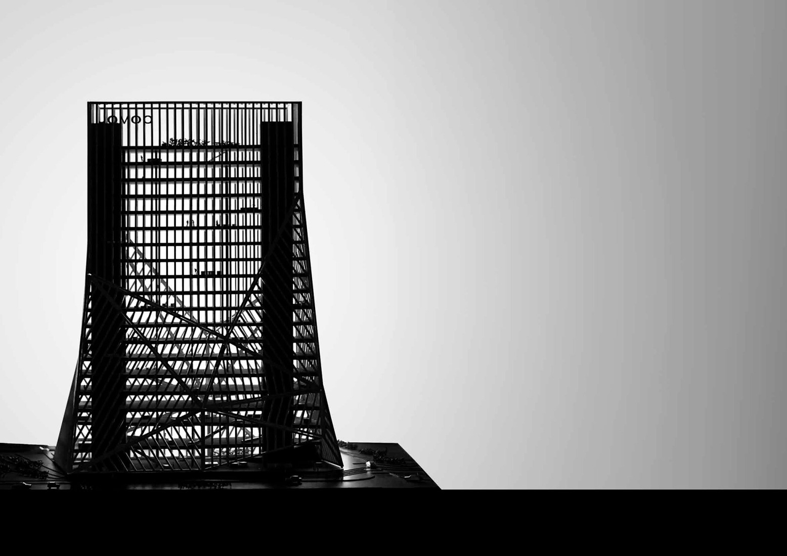 Maqueta. Sede de JOMOO por OMA. Cortesía por OMA. 