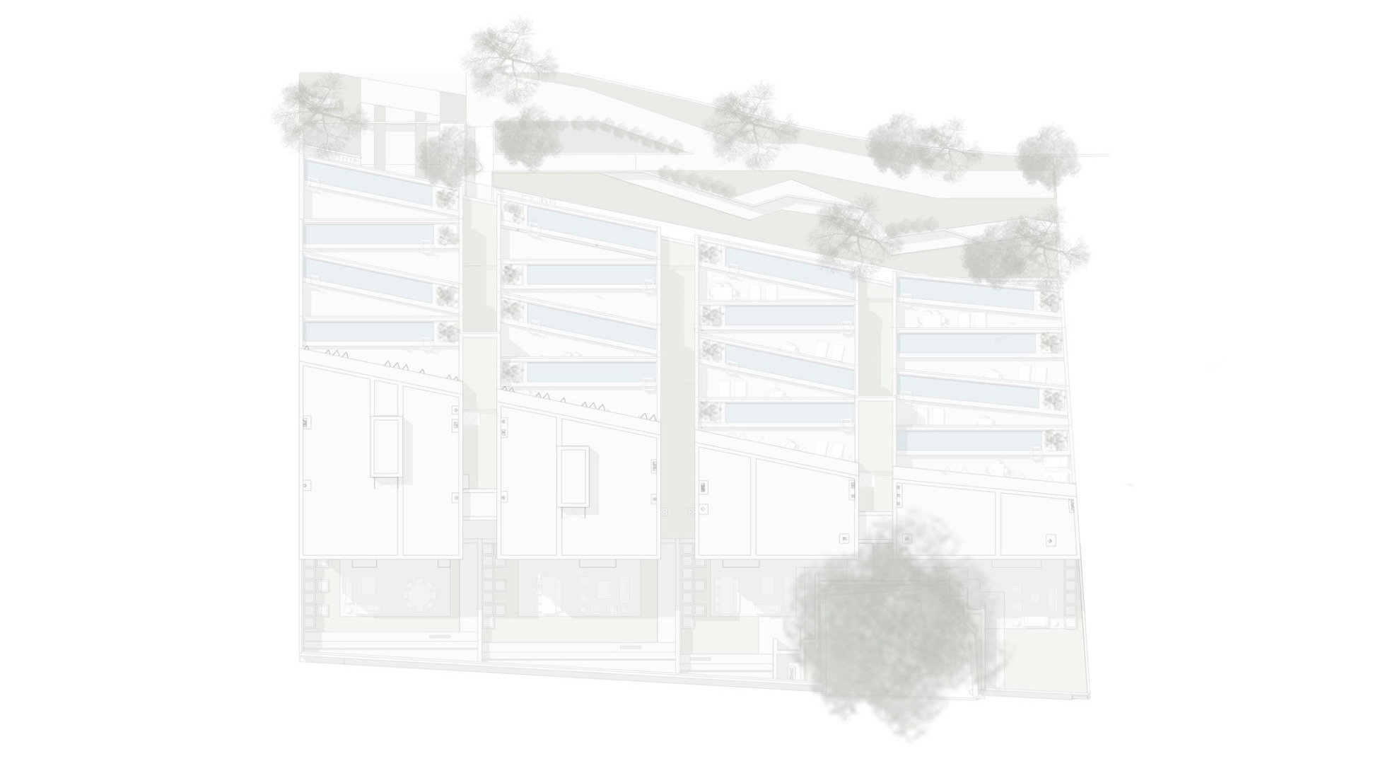 Plano de situación. Cap. 1 Três Figueiras por OSPA Arquitetura e Urbanismo.