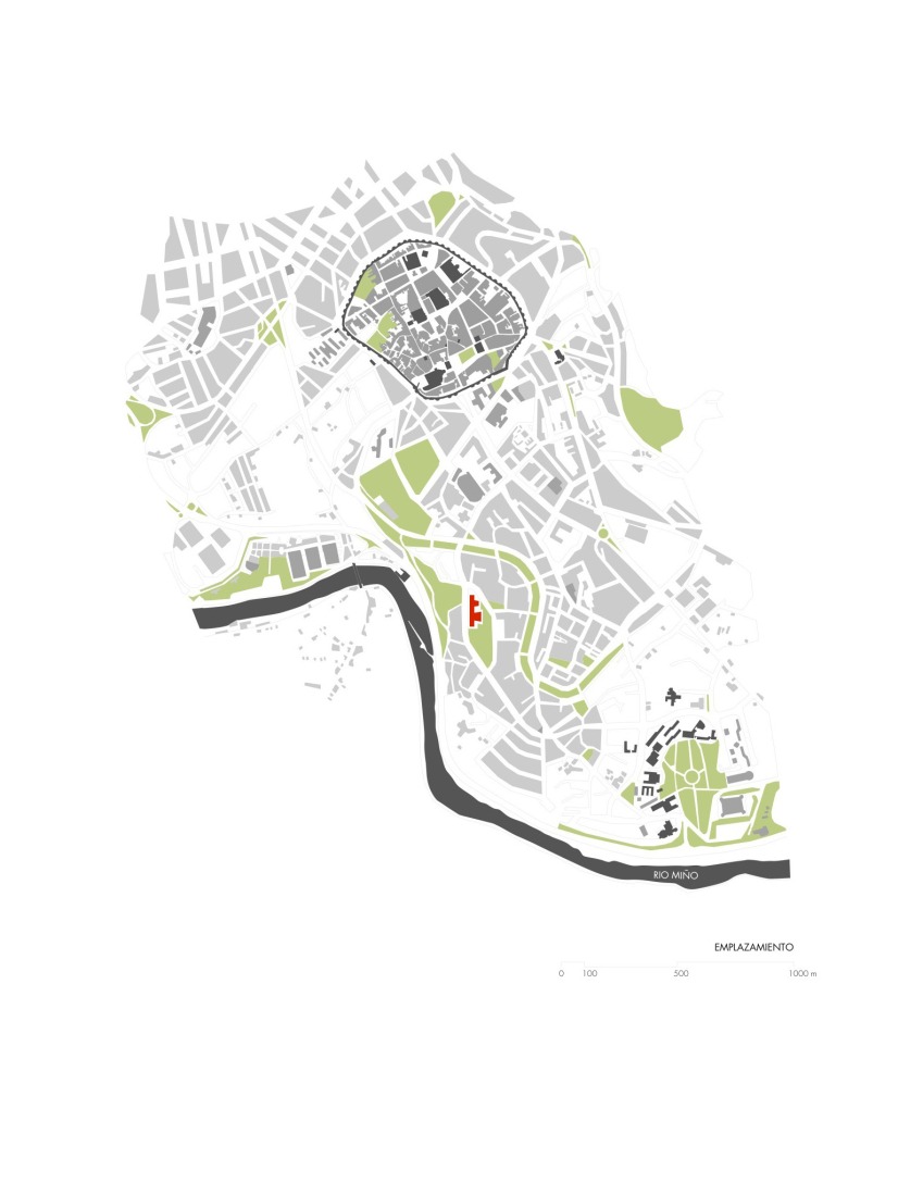 Situation plan. Lugo Auditorium by Paredes Pedrosa.