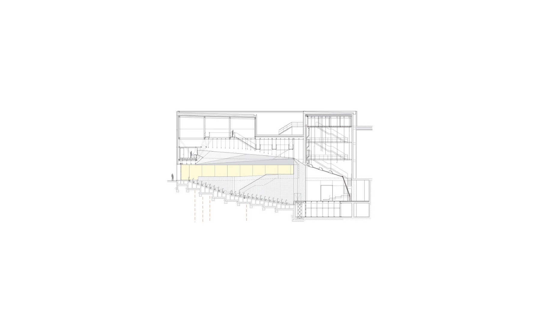 Section. Lugo Auditorium by Paredes Pedrosa.