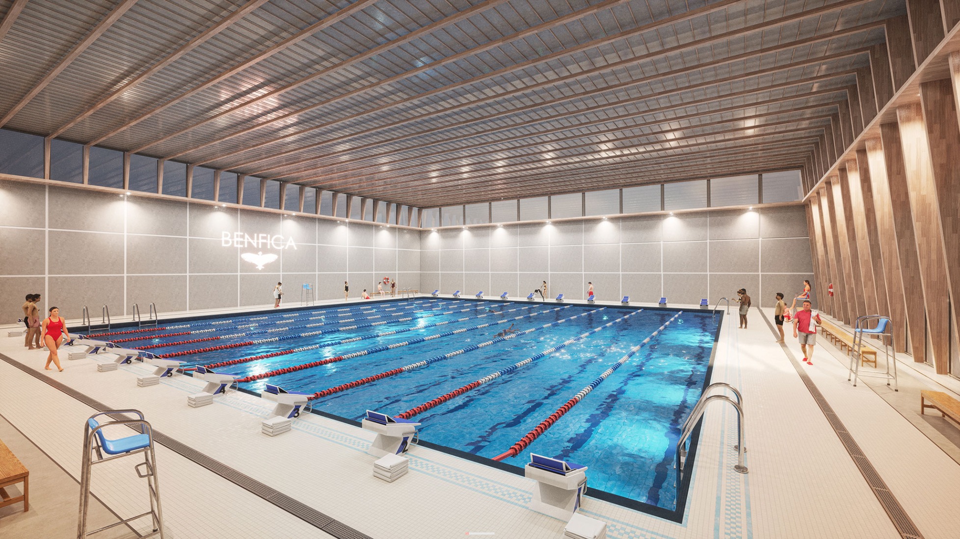 Master plan for the Estádio da Luz of S.L. Benfica by Populous and Saraiva + Associados. Rendering courtesy by Populous.