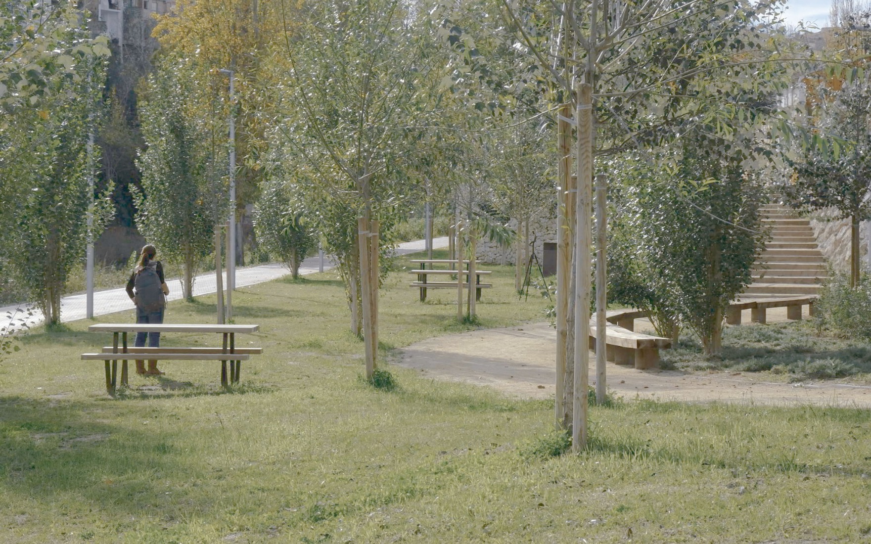 Parque de «Les Mamàs Belgues» por Síntesi Arquitectes Sari Calatayud y Rafa Mira. Fotografía por Víctor Sanchis.