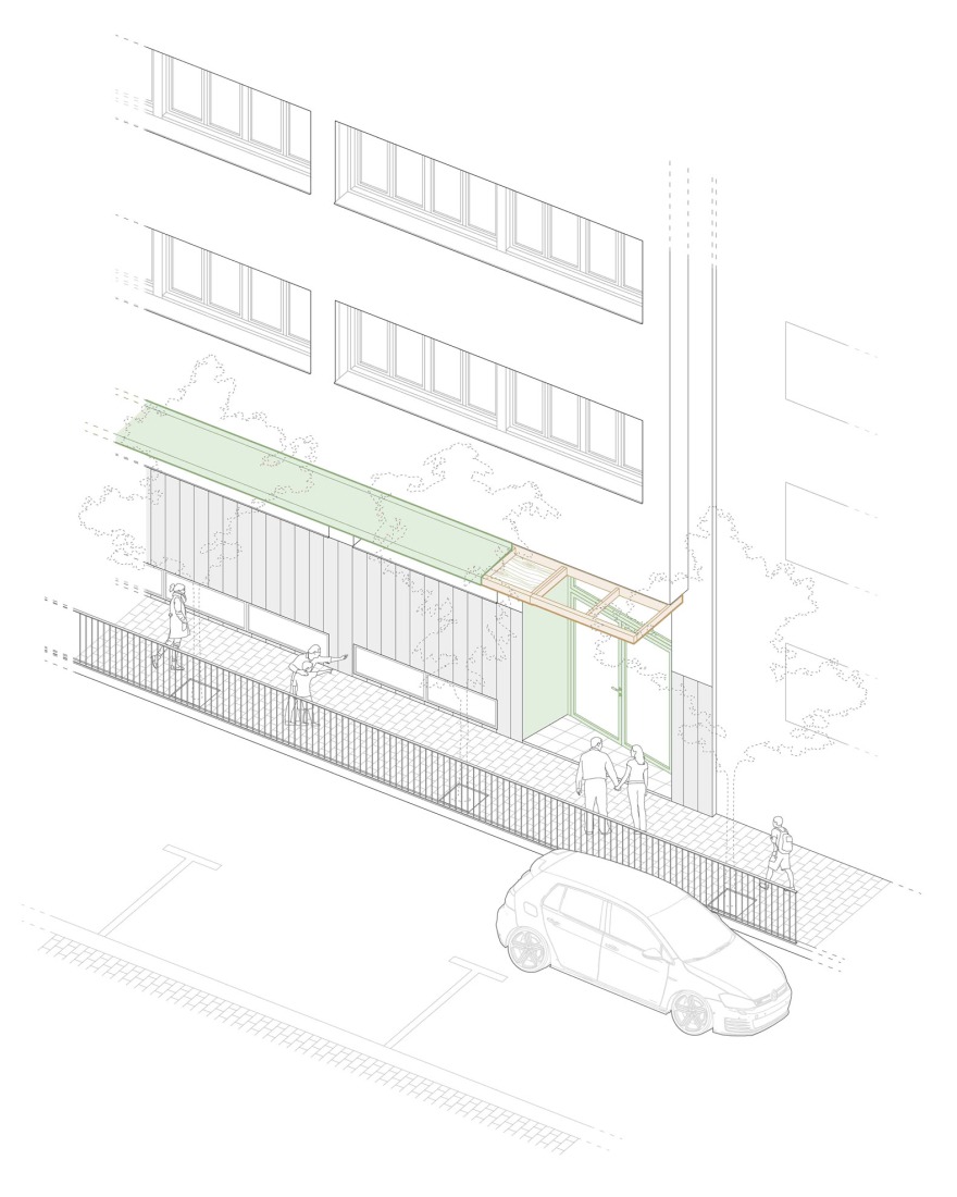 Axonometry. Santa Eulàlia School by SAU Taller d´Arquitectura. Axonometry. Santa Eulàlia School by SAU Taller d´Arquitectura.