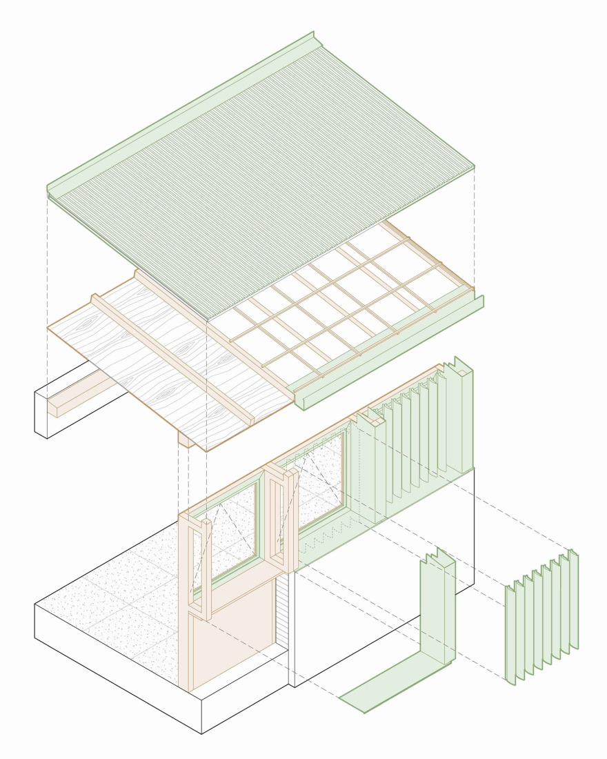 Exploded axonometry. Santa Eulàlia School by SAU Taller d´Arquitectura. Exploded axonometry. Santa Eulàlia School by SAU Taller d´Arquitectura.