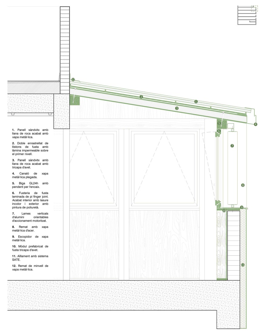 Constructive details. Santa Eulàlia School by SAU Taller d´Arquitectura. Constructive details. Santa Eulàlia School by SAU Taller d´Arquitectura.