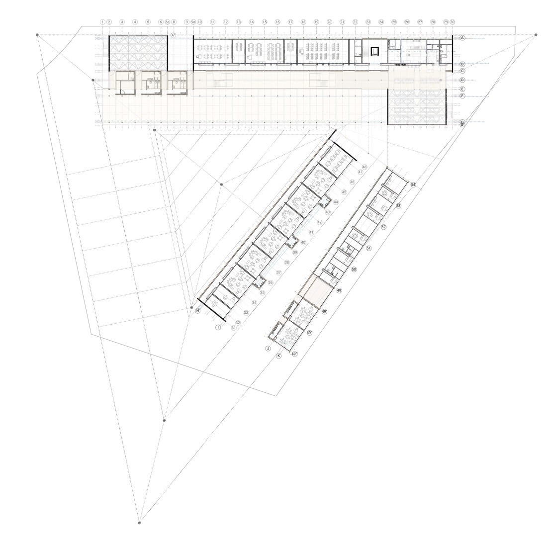 Plano de planta baja. Sibil.la Mercer por Sogo Arquitectos.