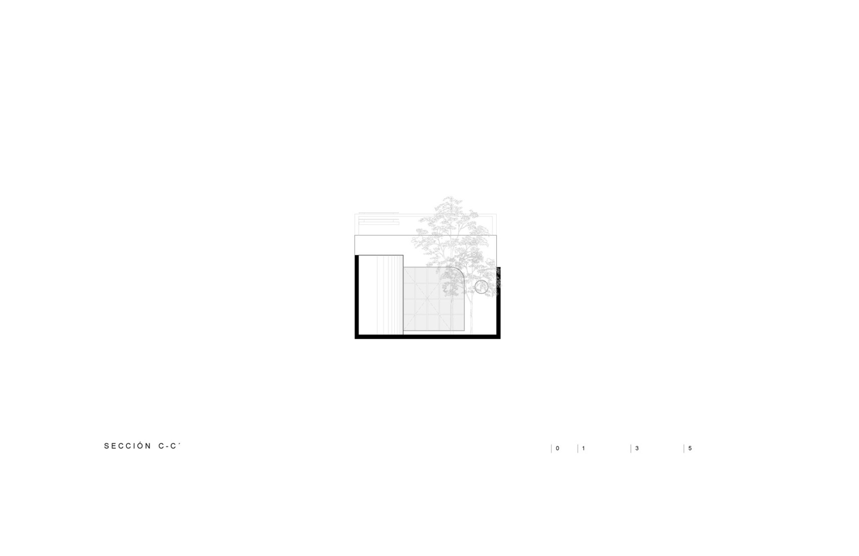 Sección. Vistalcielo por Veinte Diezz Arquitectos.