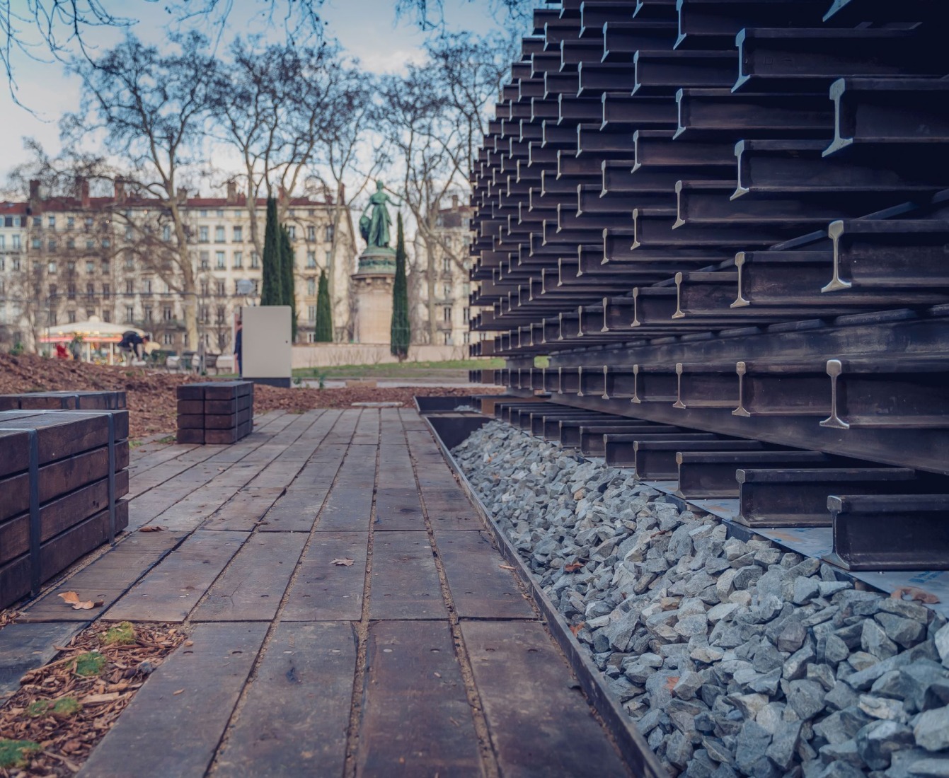 The Rails of Memory by Blaising Borchardt Studio. Photograph by François Baudry.