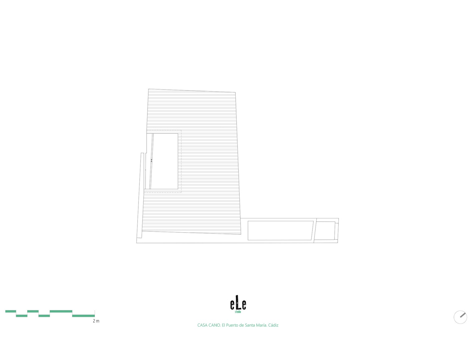 Plano de cubierta. Casa Cano por Elvira Rivero Yanes. 