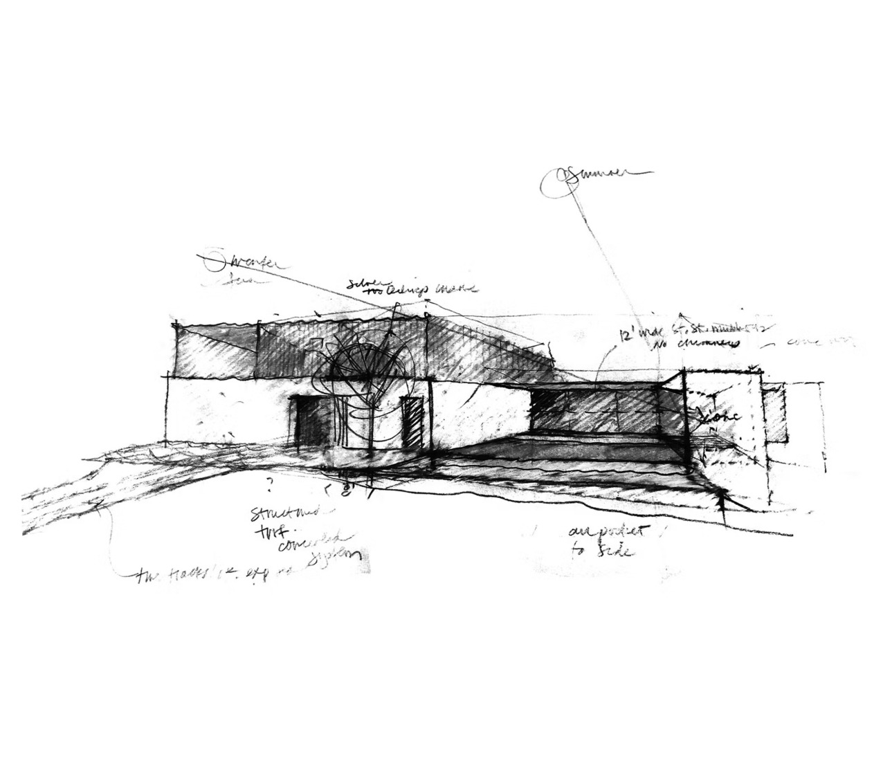 Croquis. Casa Red Rock por Faulkner Architects.