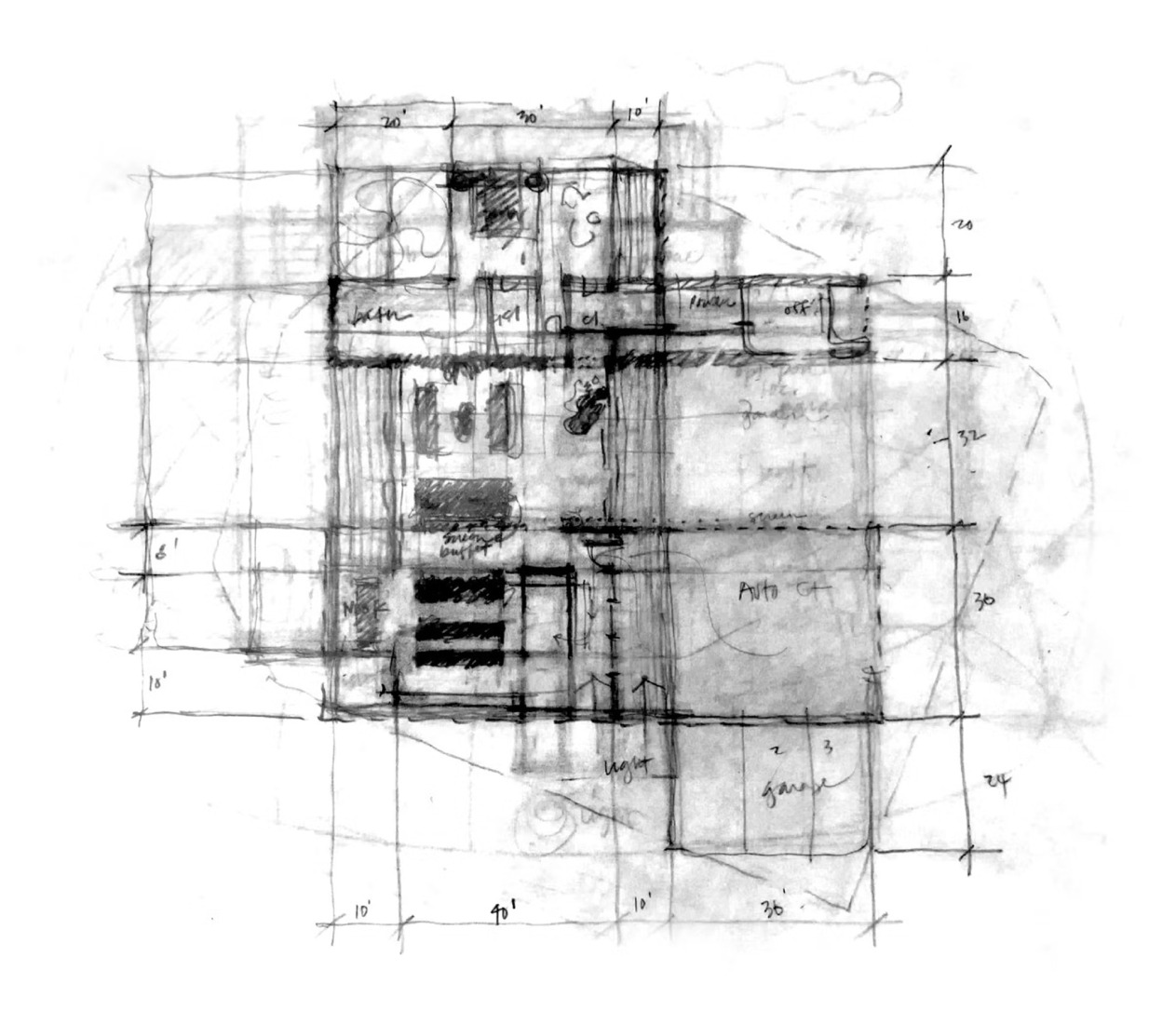Croquis. Casa Red Rock por Faulkner Architects.