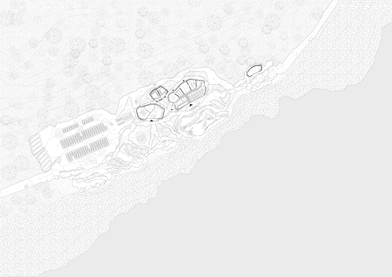 Floorplan core entrance. Nature Rocks by MVRDV.