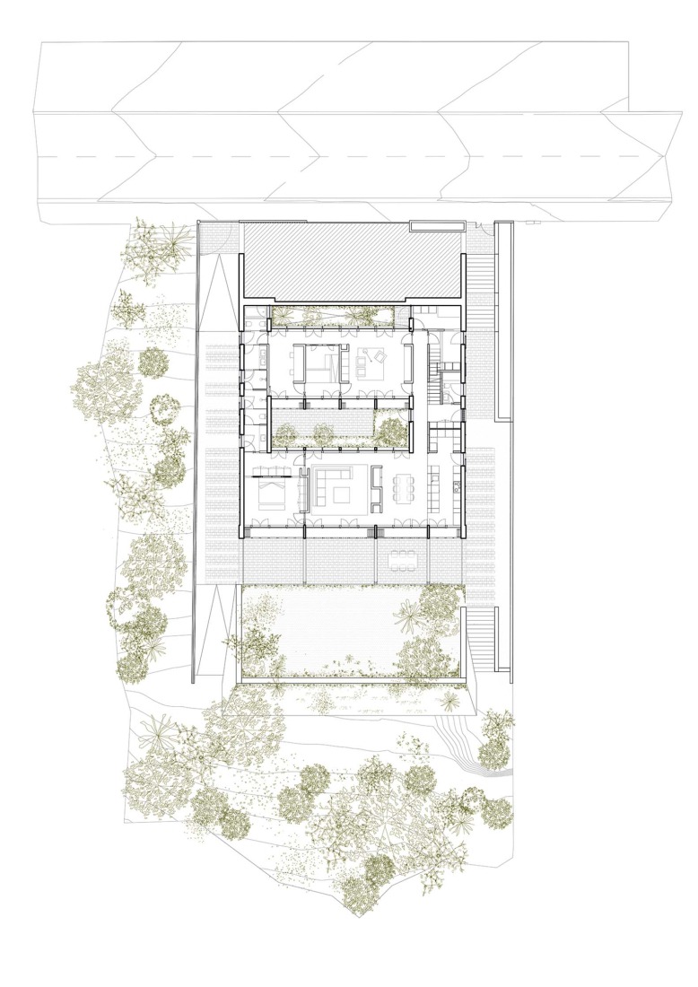 Site plan. Casa Serra d’Ordal by Slow Studio.