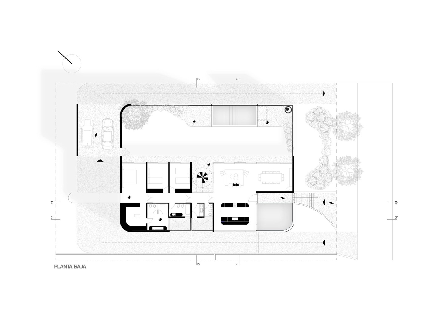 Planta baja. Casa Clausura by Agustín Lozada. 