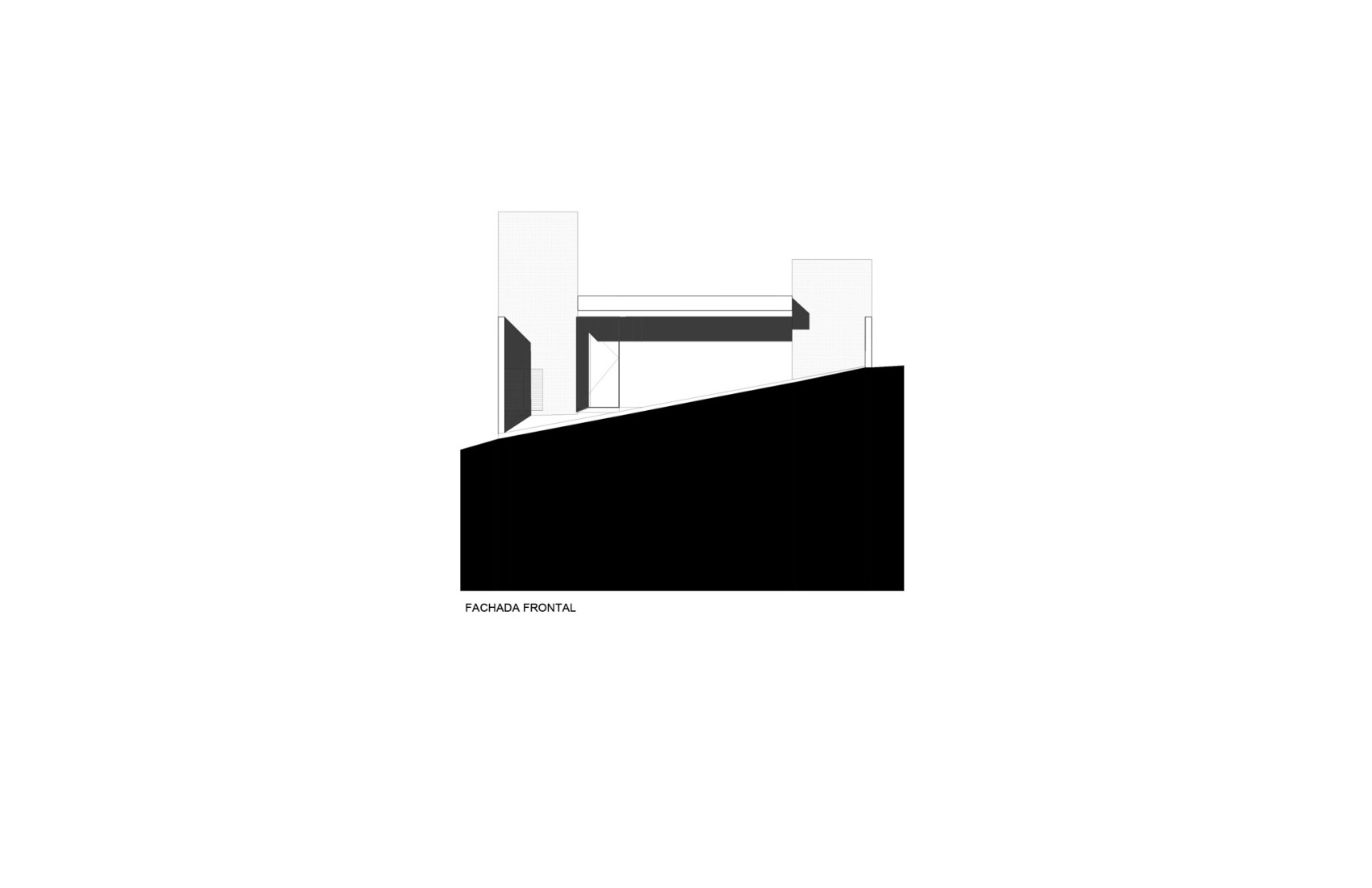 Access elevation. Cañada House by Escobedo Soliz.