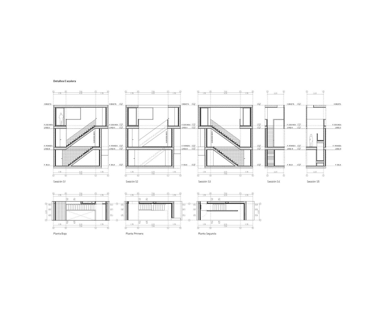 Secciones. Casa en la ladera de un castillo por Fran Silvestre Arquitectos. 