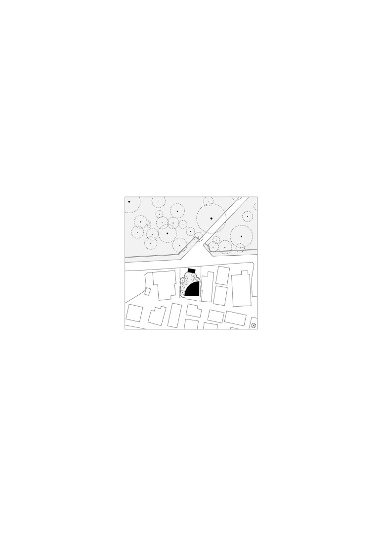 Site plan. House by the temple by Kuma&Elsa.