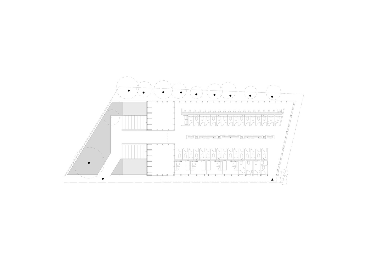 Plano de planta. One Water por Kuma&Elsa. 